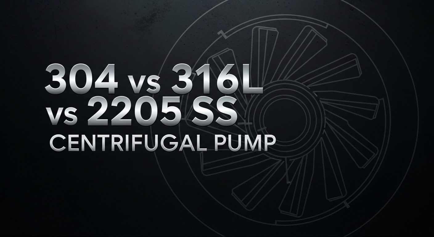 304 vs 316L vs 2205 SS 원심 펌프